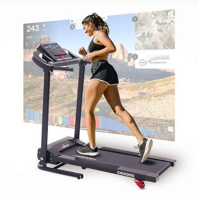 Laufband klappbar mit Steigung - 10 km/h - Kinomap - gedämpft - CS 3000