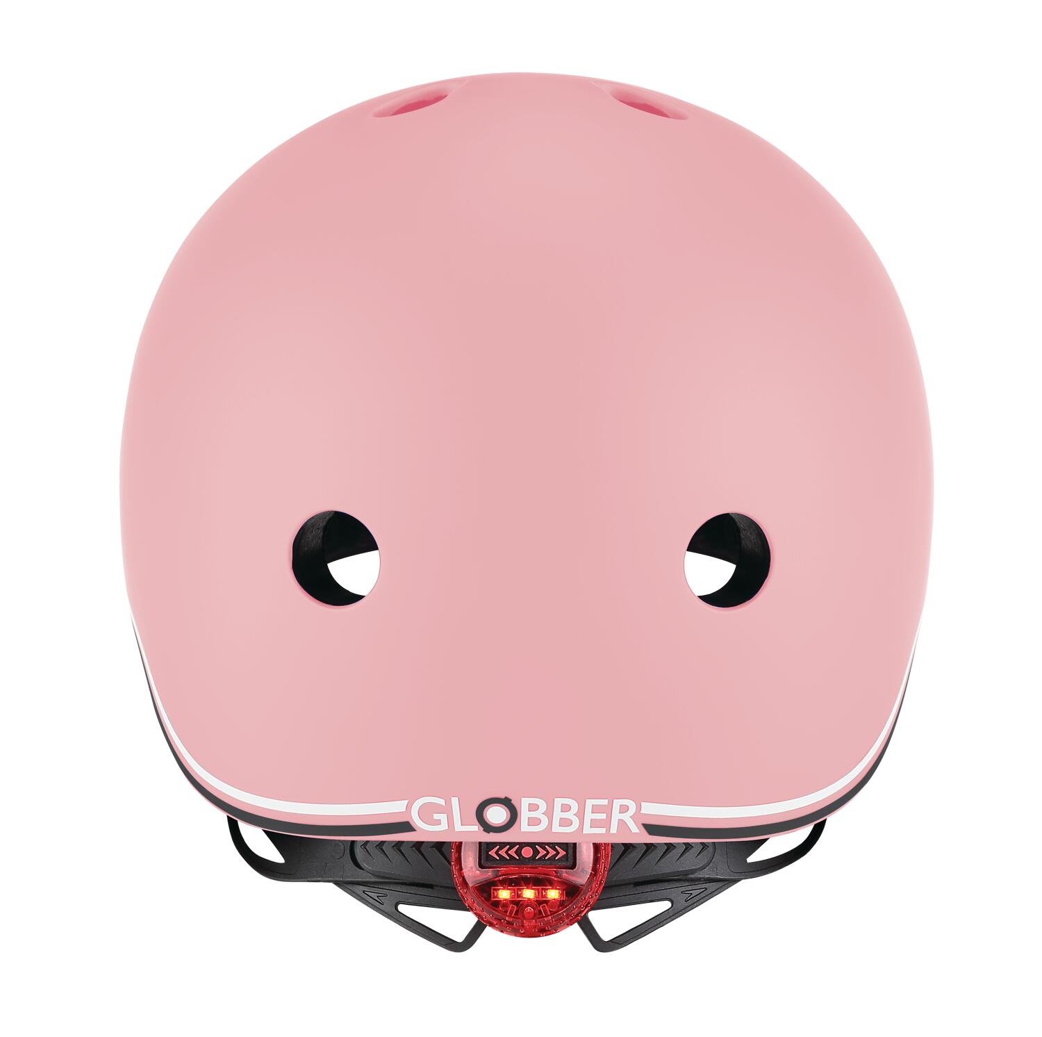 Casco bambino Globber Go Up Lights Rosa Pastello 11/13