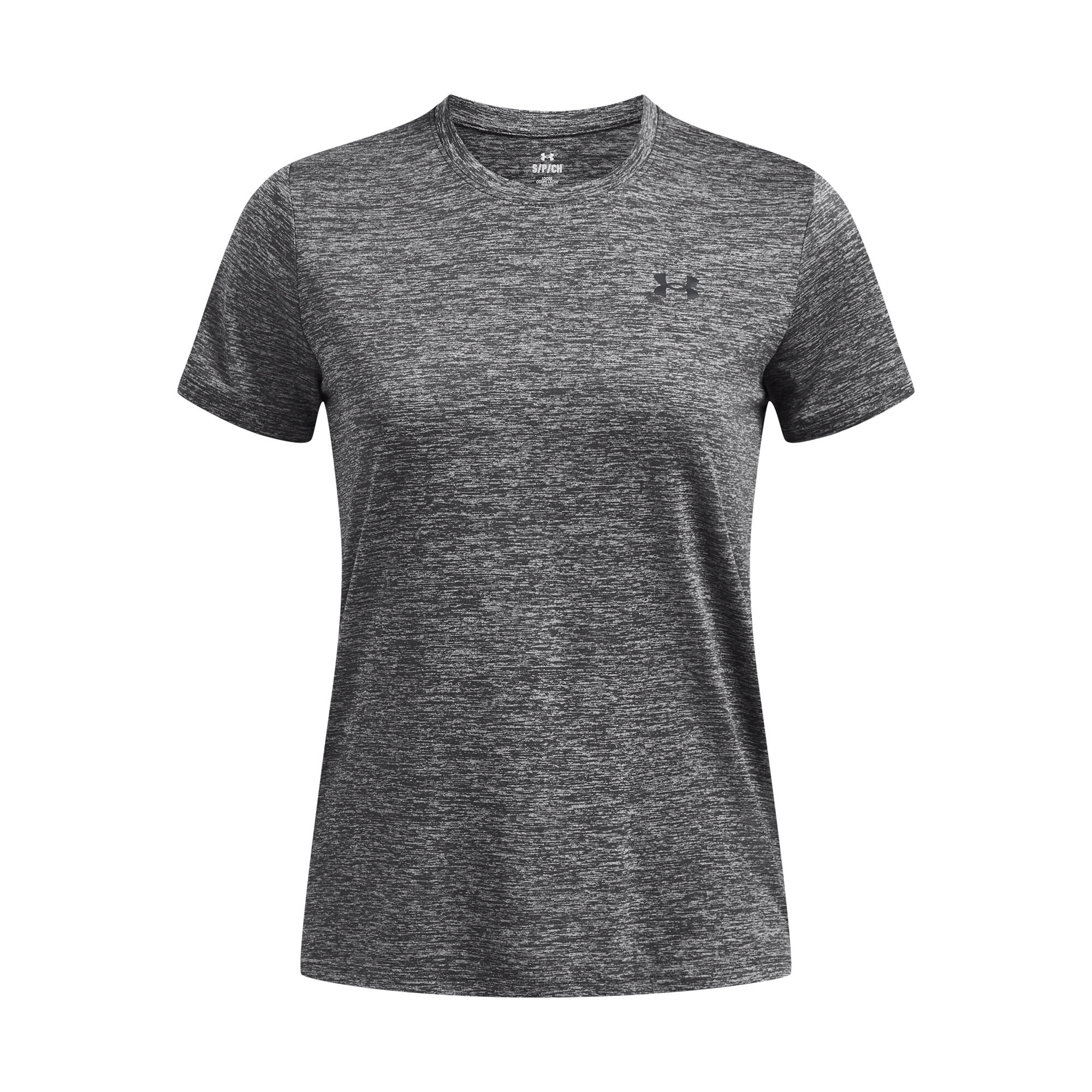 Under Armour - Maillot Chiné Femme Under Armour Tech™ - T-shirt Manches Courtes - Gris|noir - Decathlon