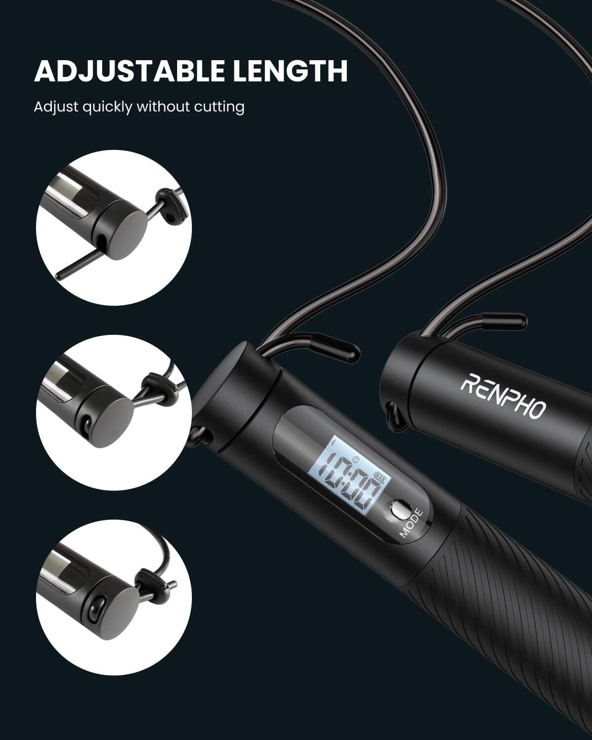 RENPHO -  Corde à sauter connectée Smart Jump Rope Q008 - Avec ou sans fil 6/7