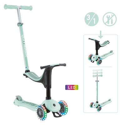 GLOBBER GO-UP SPORTY LIGHTS mint, mit Leuchtrollen
