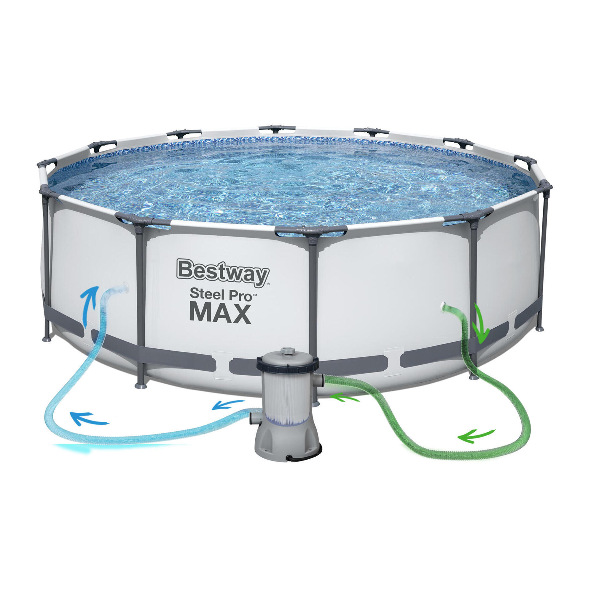 Bestway Steel Pro Max zwembad set rond Ø 366 x 100 cm 4/6