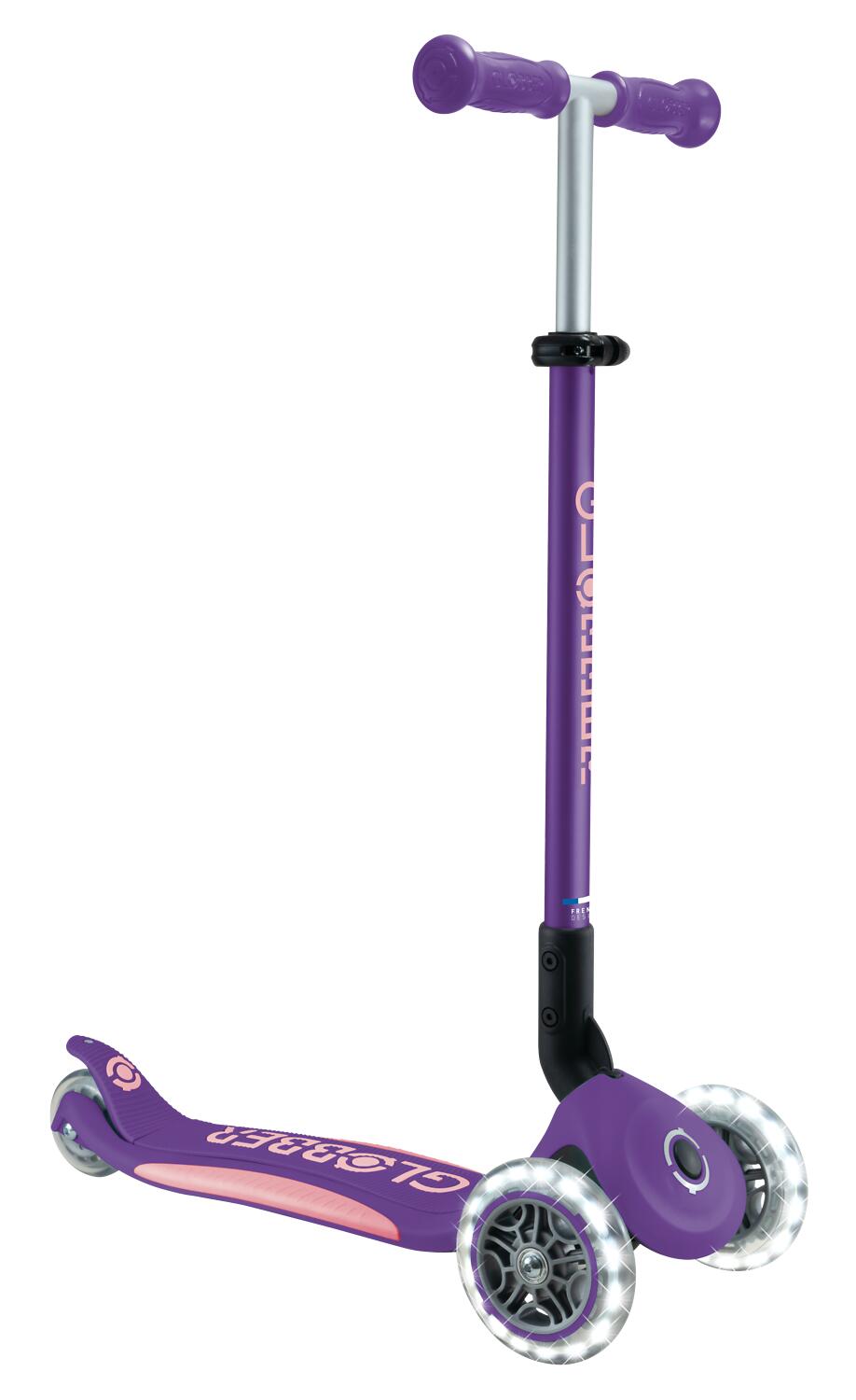 Globber Primo Foldable Plus Lights Paars 8/14