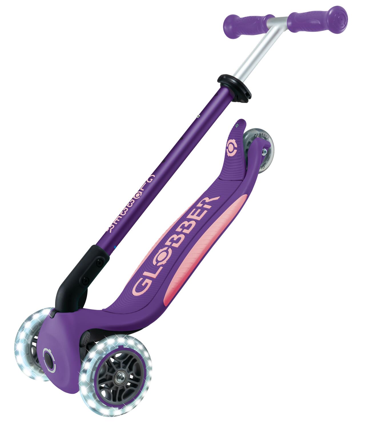 Globber Primo Foldable Plus Lights Paars 10/14