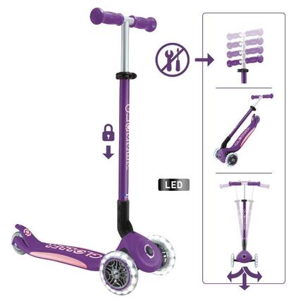Trottinette ELITE LIGHTS - Rose pastel
