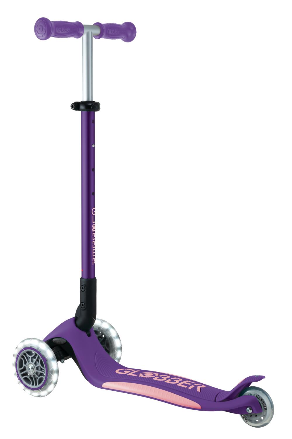 Globber Primo Foldable Plus Lights Paars 12/14