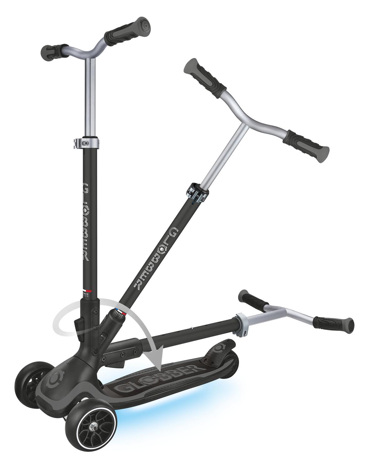 GLOBBER ULTIMUM LIGHTS grau, mit Leuchtmodul 2/8