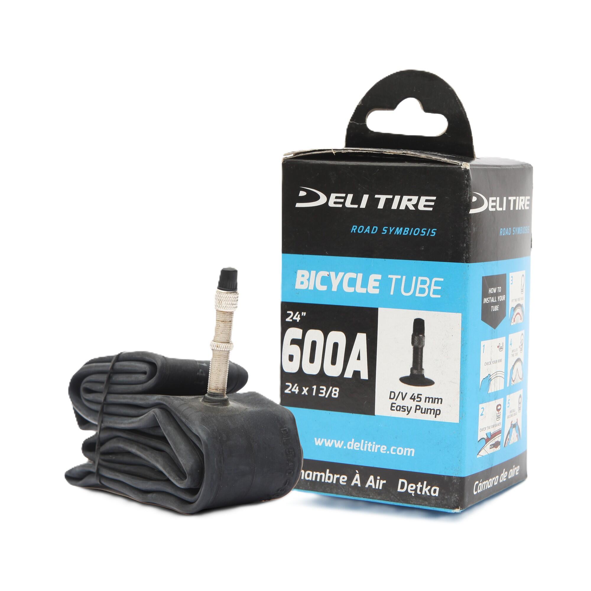 DELI TIRE Duše 24"x1-3/8" DV BOX DELI pro jízdní kola a vozíky