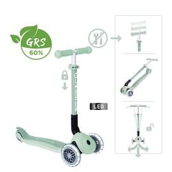 Trottinette 3 roues JUNIOR FOLDABLE LIGHTS ECOLOGIC - Vert Pistache