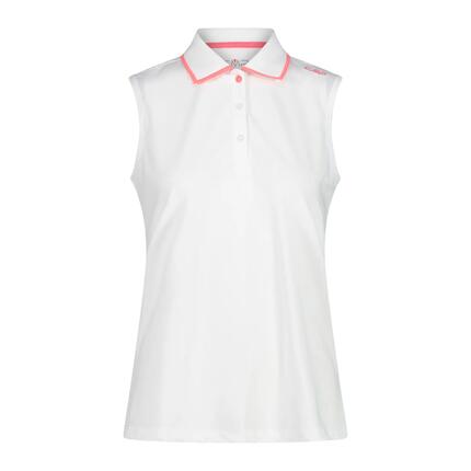 Polo sans manches en piqué extensible femme CMP