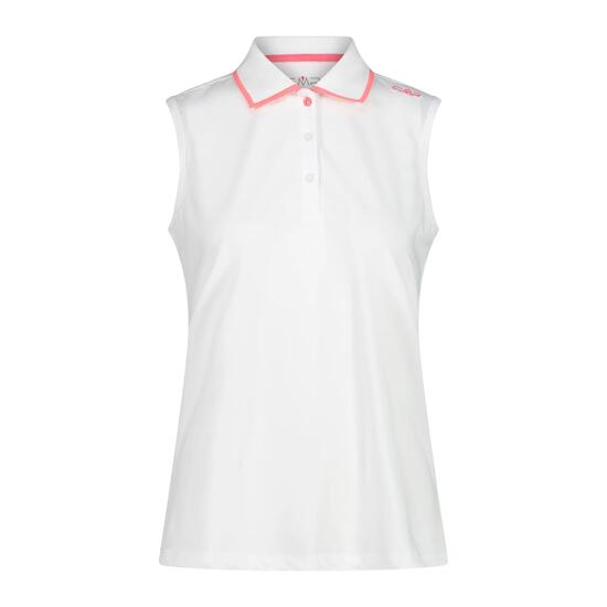 Polo sans manches en piqué extensible femme CMP