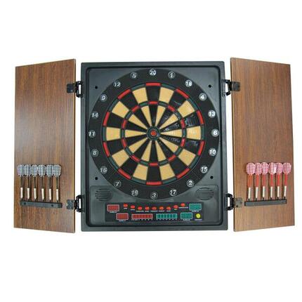 Jeu de fléchettes électronique Eros avec portes en bois - Devessport