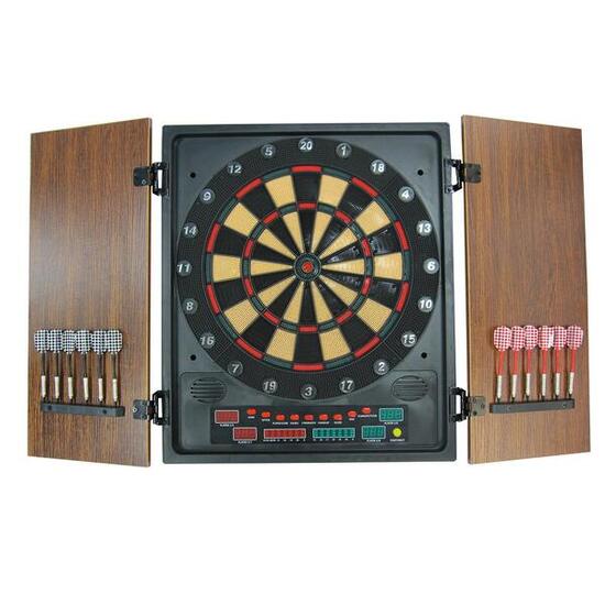 Jeu de fléchettes électronique Eros avec portes en bois - Devessport