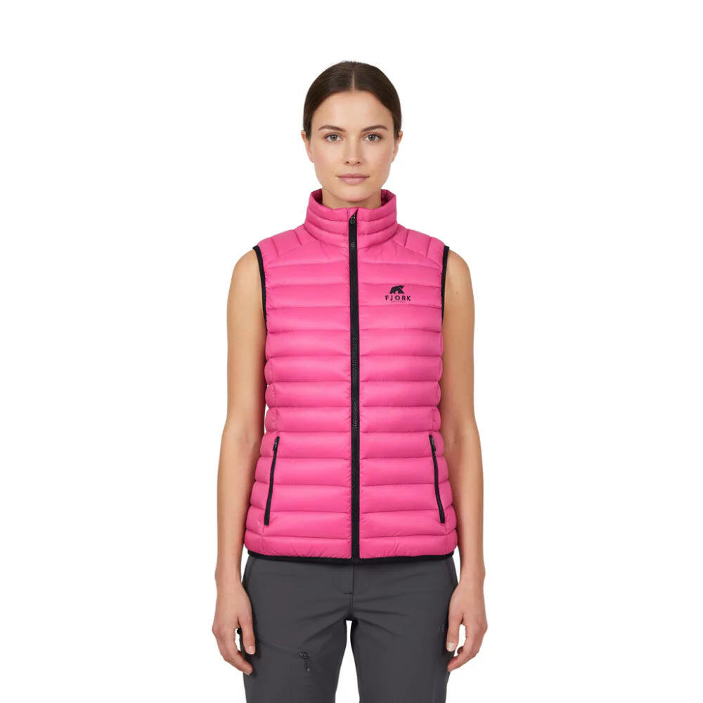 Fjork Merino - Doudoune Sans Manches Merino Nordend Women - Doudoune Duvet - Rose - 40 M - Decathlon