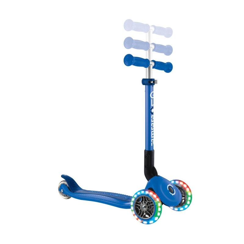Trotineta Globber Junior pliabila cu lumini culoare albastra