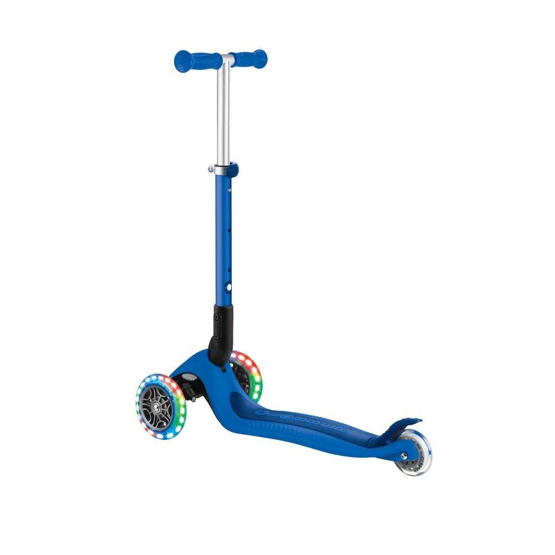 Trotineta Globber Junior pliabila cu lumini culoare albastra