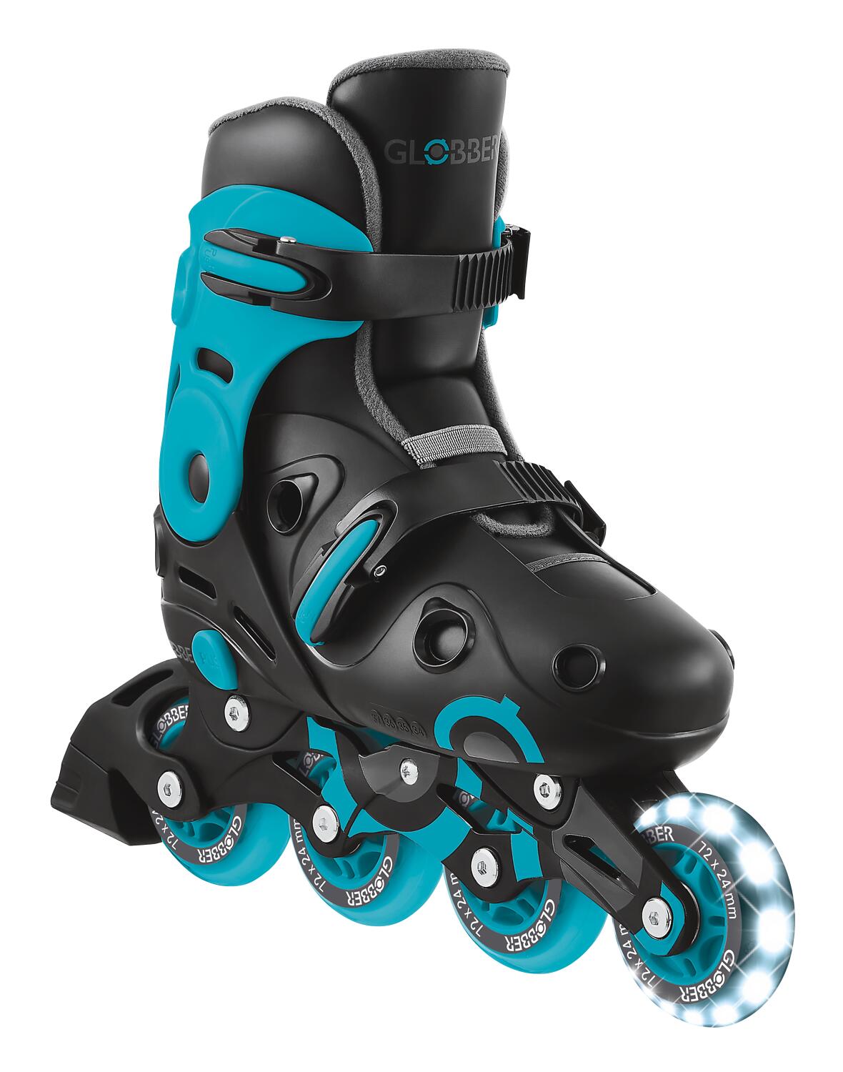Patines GO SKATES Talla M-L de la 34 a la 37 - Negro-Azul 8/13