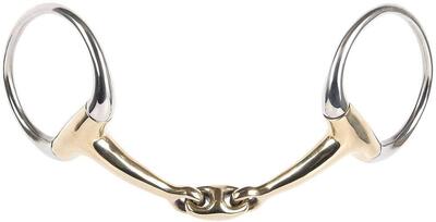 Bustrens dubbelgebroken anatomisch gold brass - bit - 13mm -