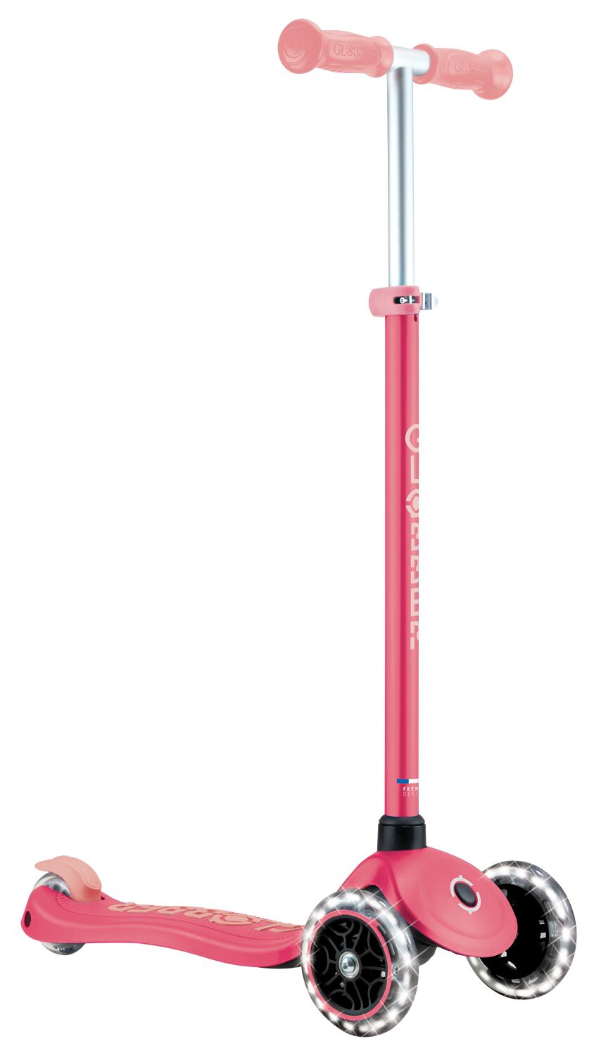 Monopattino a 3 ruote PRIMO PLUS GLOW LIGHTS - Rosa Corallo 9/14