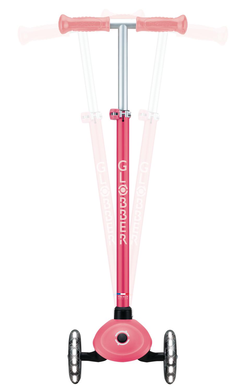 Monopattino a 3 ruote PRIMO PLUS GLOW LIGHTS - Rosa Corallo 12/14