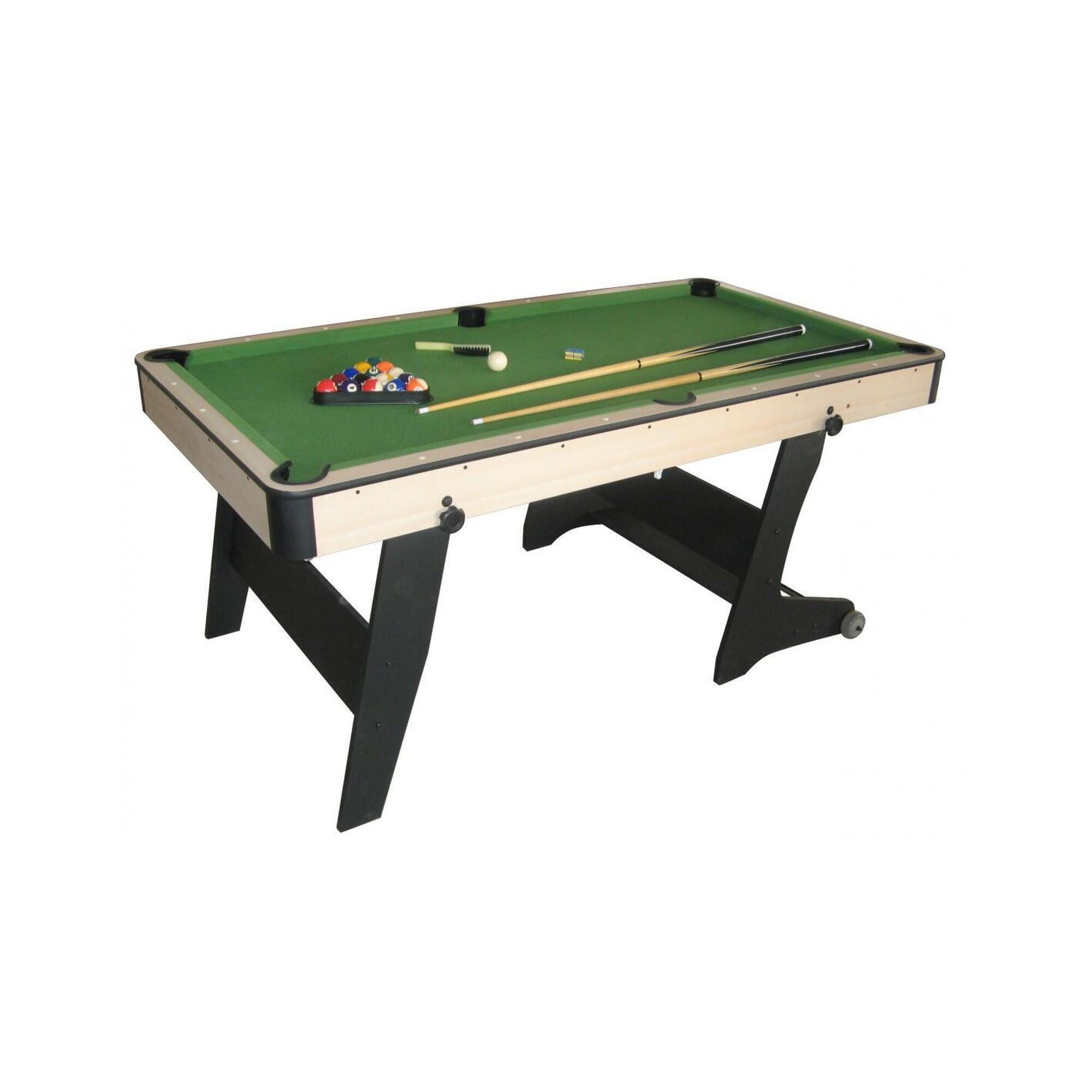 Devessport - Devessport - Table De Billard Pliante Manhattan - Billard - Beige|noir|vert - Taille Unique - Decathlon