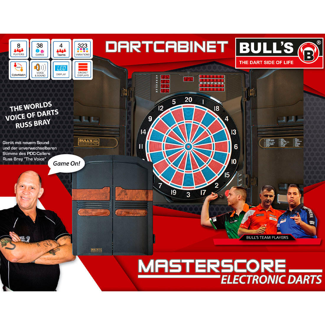 BULL'S Master Score RB Sound Elektronik Dartboard 2/2