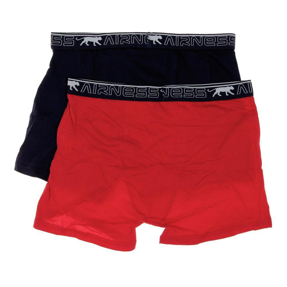 Airness Herren Boxershorts 2er Pack Schwarz/Rot 2/2