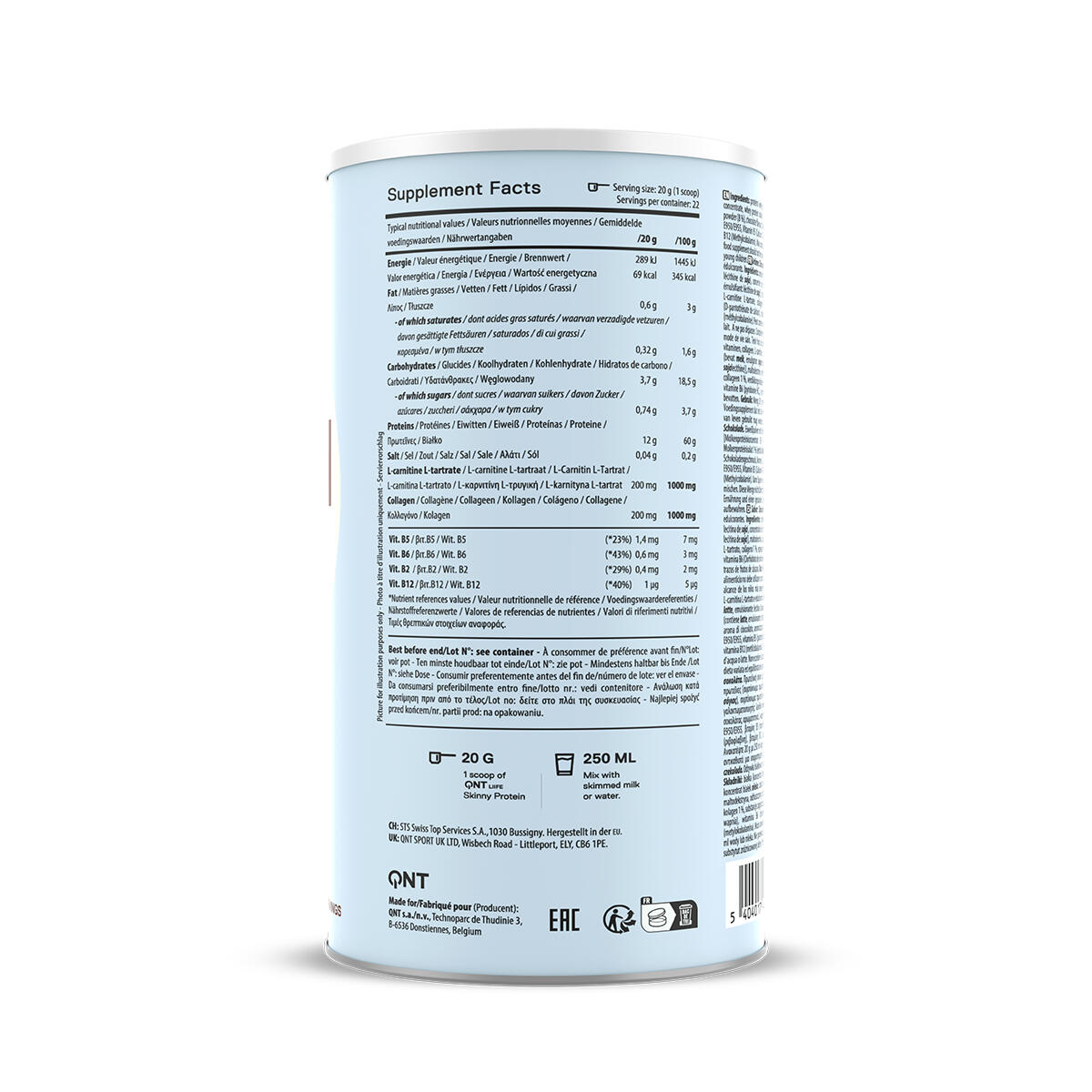 Nutrition protéinée Chocolat belge QNT Skinny Protein 3/3