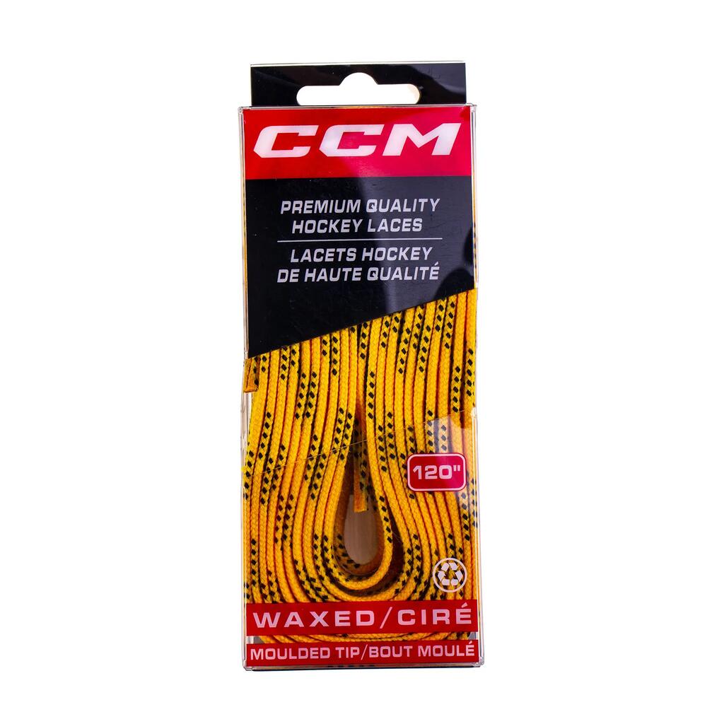 CCM Proline Yl Wax 330 Yellow Hockey Laces