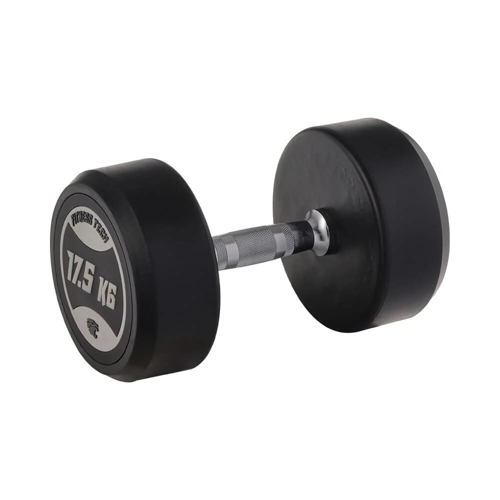 Fitness Tech - Haltères Ronds De Musculation 17,5 Kg Fitness Tech – Lot De 2 Unités - Haltère - Noir - Decathlon