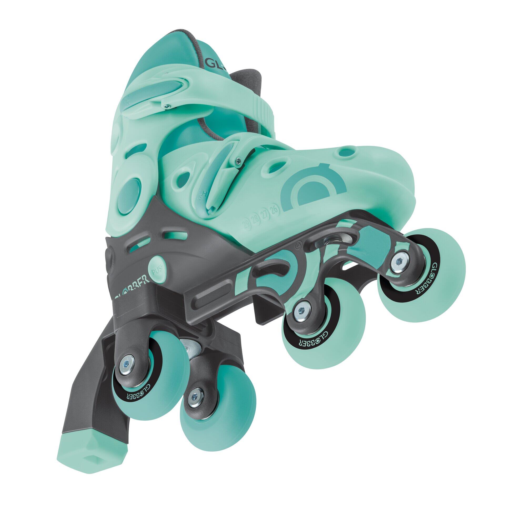 Rollers évolutifs 2-en-1 Taille XS-S du 26 au 29 - Vert Menthe 10/14