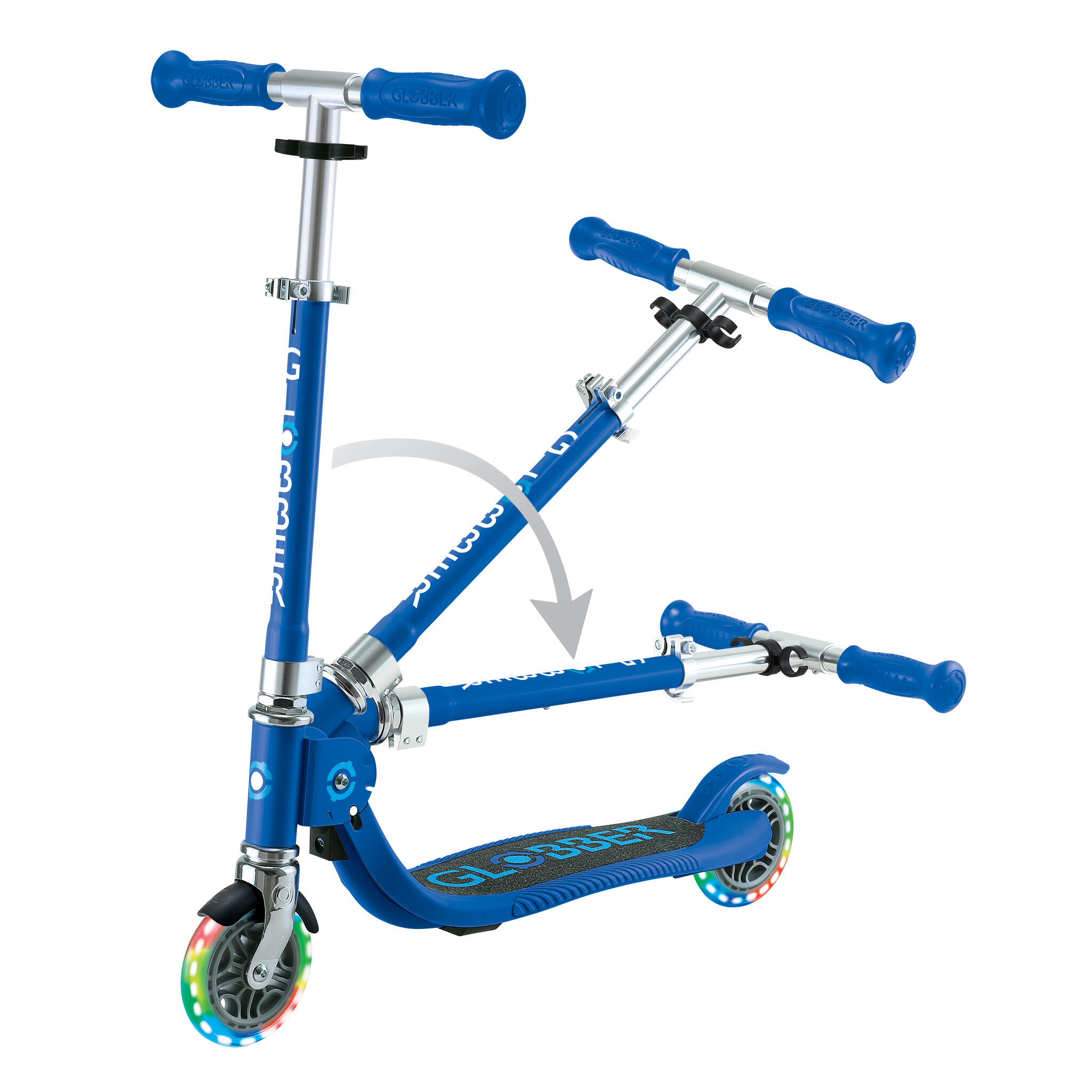 Trottinette TRougetinette urbaine  Flow Foldable Junior Lights  Navy Bleu 4/7