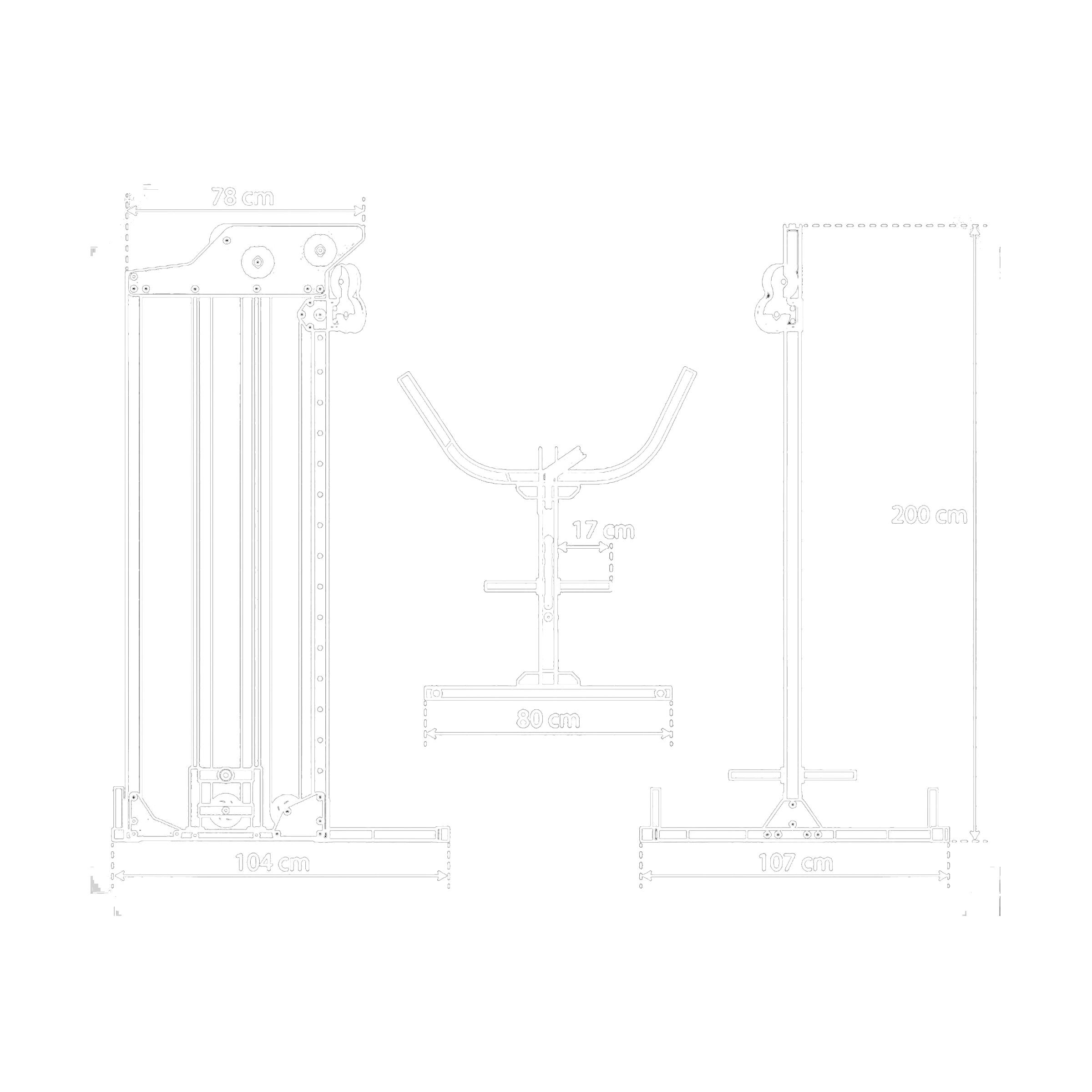 Estación de poleas independiente – Lat pulldown regulable en altura 7/7