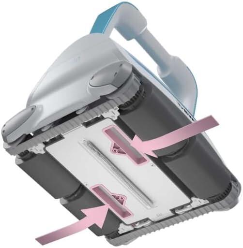 AQUABOT BWT P500 LED Robot limpiafondos piscina - Succión 19 m³/h, filtros 4D 5/7
