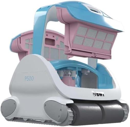 AQUABOT BWT P500 LED Robot limpiafondos piscina - Succión 19 m³/h, filtros 4D 4/7