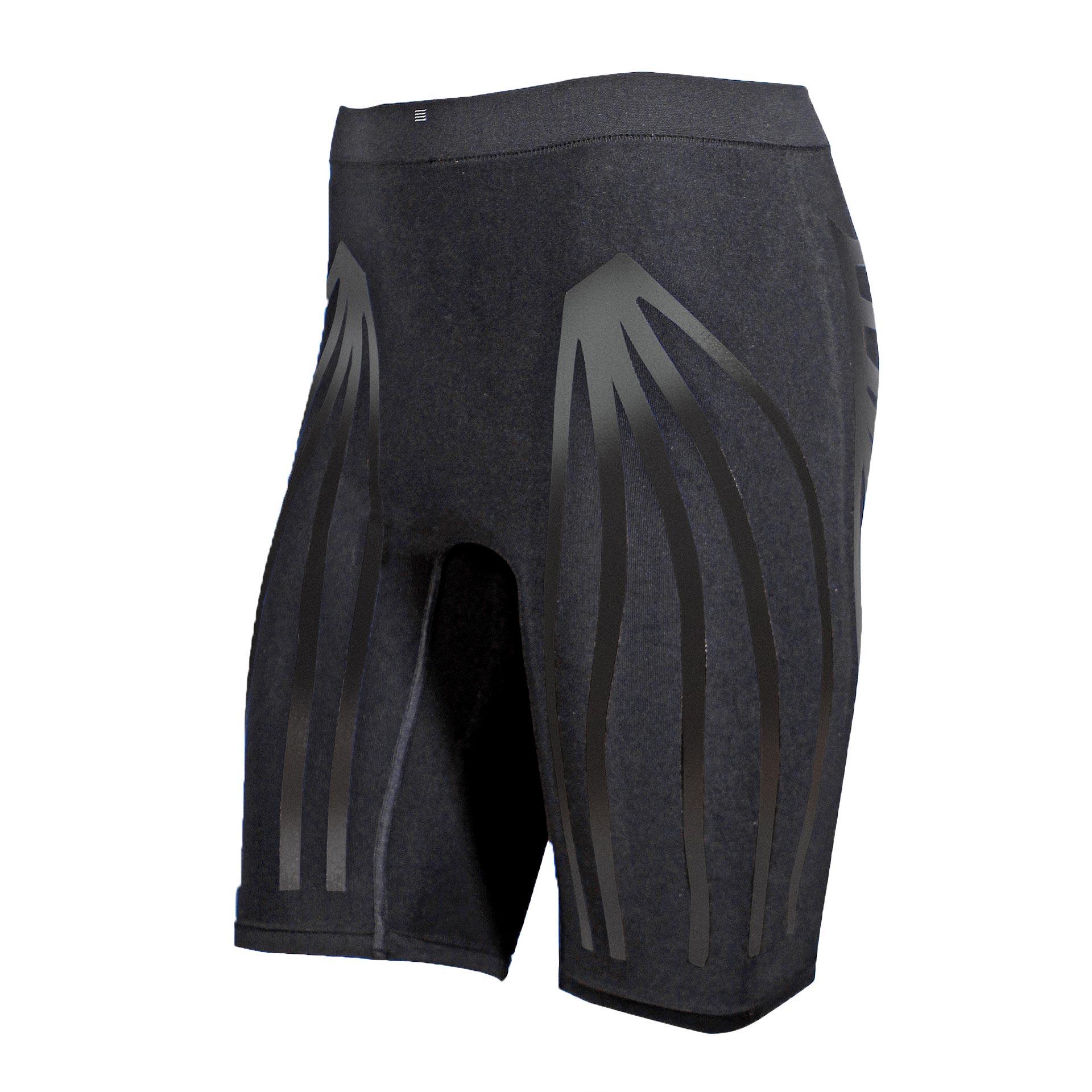 Short técnico hombre running fitness cardio training kinesiotaping negro 2/5