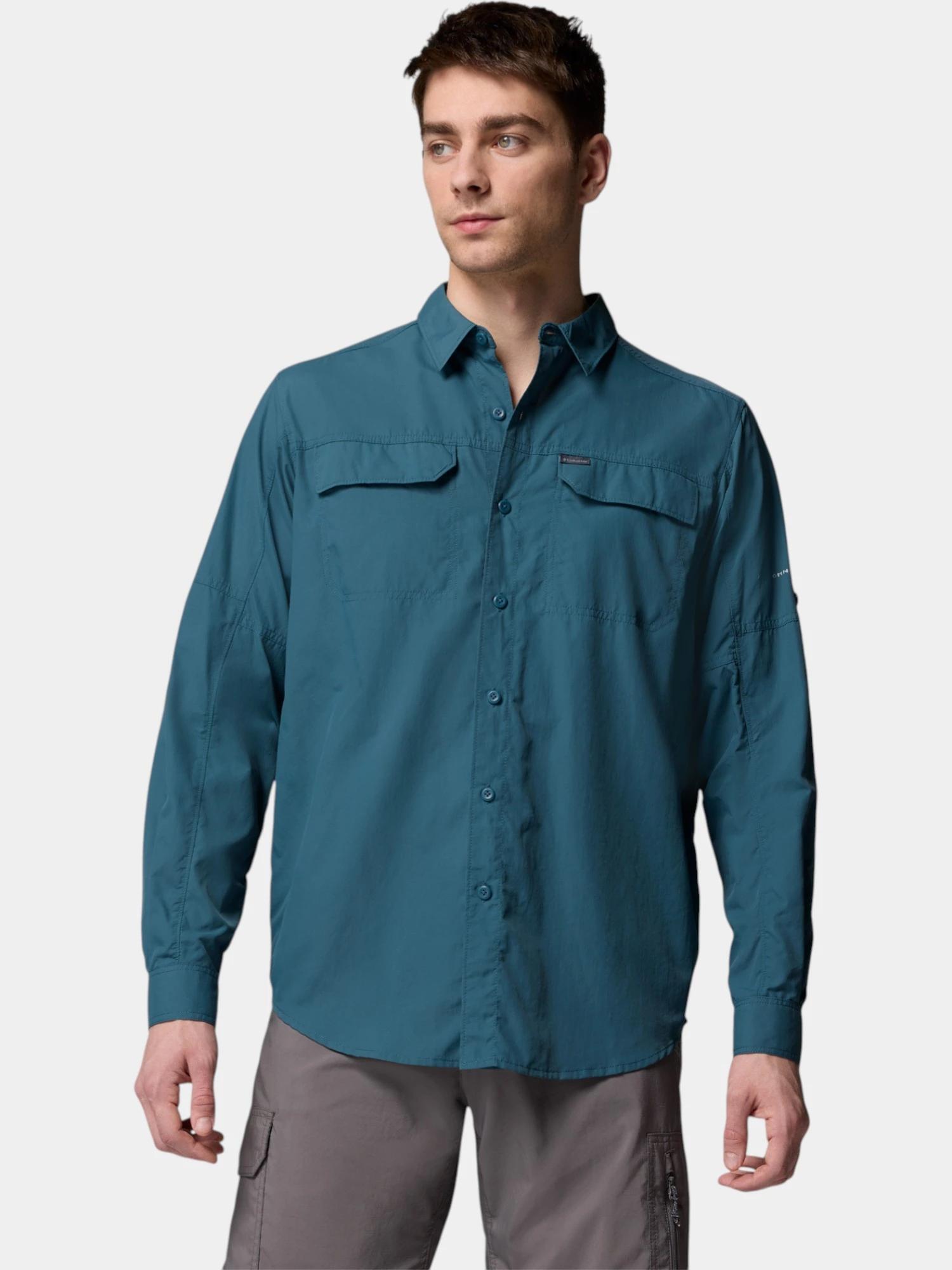 Chemise De Randonnée REI Homme, Manches Longues, Nylon Bleu, Taille M, Très Bon état
