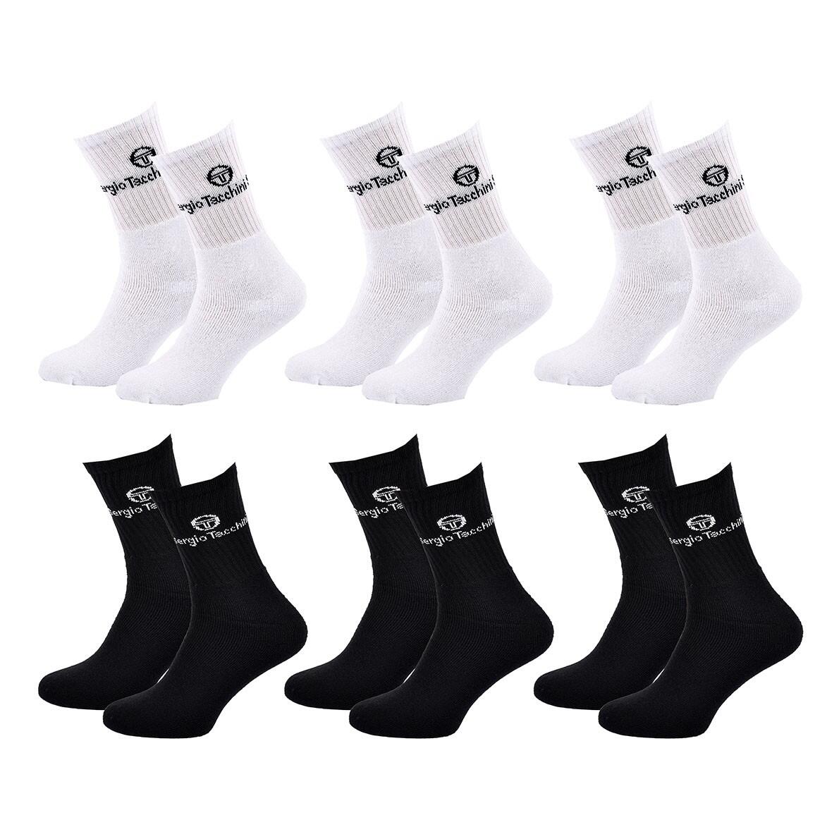 Sergio Tacchini - Chaussettes Sport Sergio Tacchini - Pack De 6 Paires - Chaussettes - Blanc|noir - Decathlon