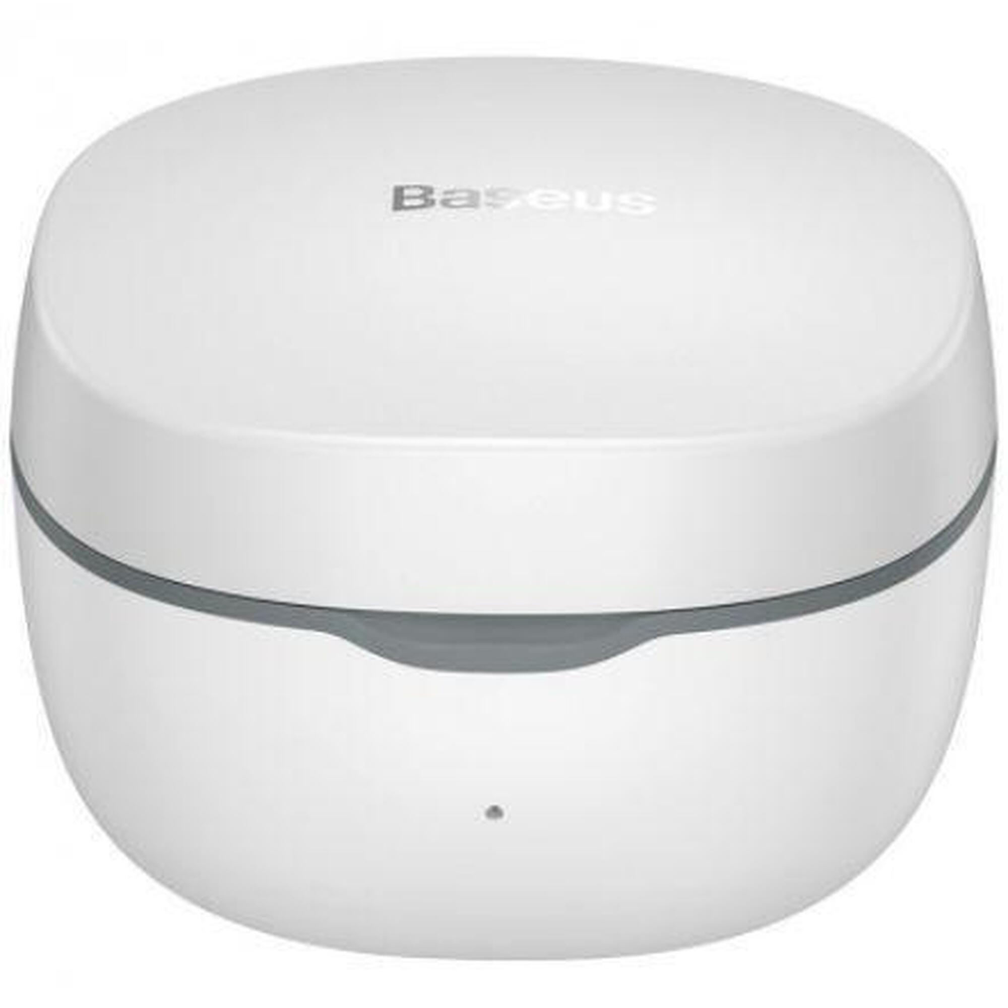 Casti True Wireless Baseus Encok WM01, Bluetooth 5.0, Microfon (Alb)
