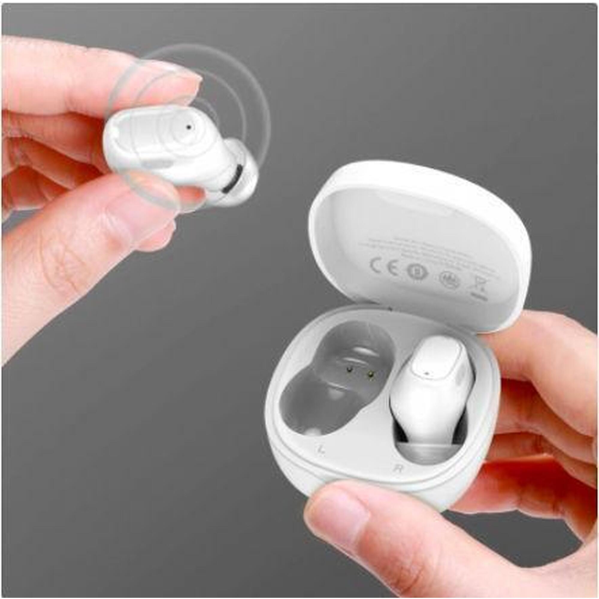 Casti True Wireless Baseus Encok WM01, Bluetooth 5.0, Microfon (Alb)