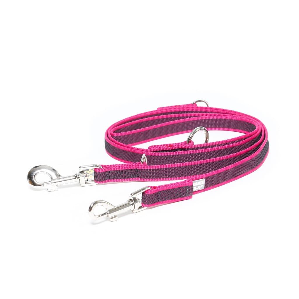 Laisse de sport anti-glisse Color & Gray 20mm x 2,2m ajustable à 3 anneaux, rose