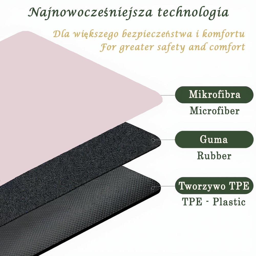 Mata do jogi Hi-tech 6mm +Wodoodporna torba, 3 materiały dla większej wygody9 5/7