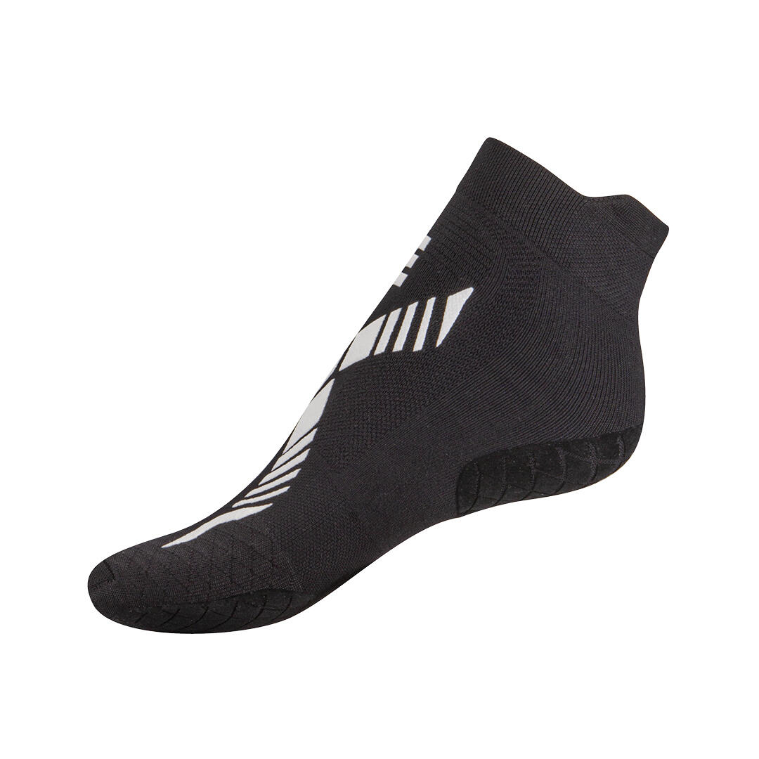 Chaussettes natation adulte piscine antidérapantes antibactérien noire blanche 2/4