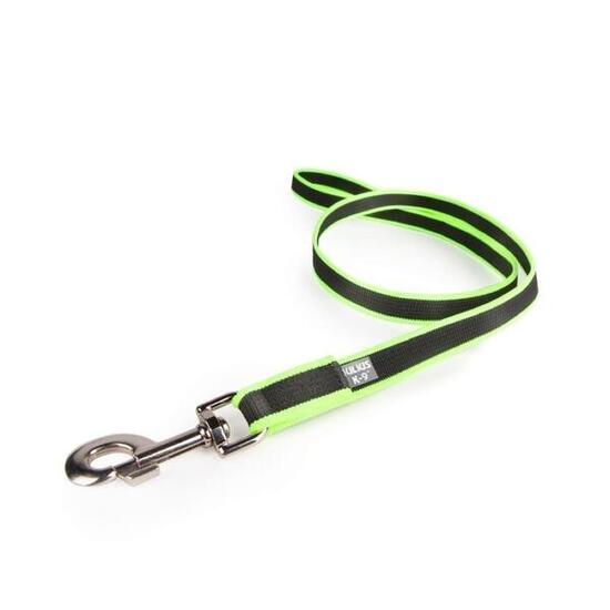 Laisse extensible JULIUS-K9® pour jogging canicross 1,30 m jaune fluo