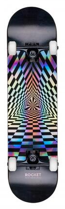 Rocket Prism Foil Silver 7.75" Skateboard