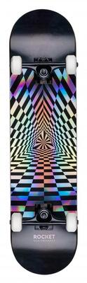 Rocket Prism Foil Silver 7.75" Skateboard