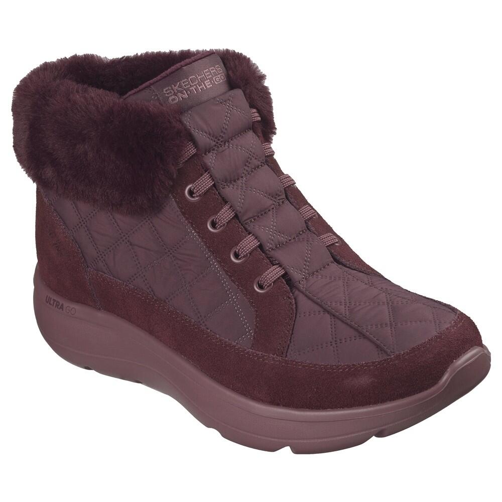 CONFORTABLE BUTIN FEMME Skechers On-the-go Encore Elisas tissu BORDEAUX 2/5