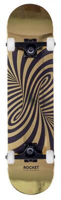 Rocket Twisted Foil Gold 7.5" Skateboard