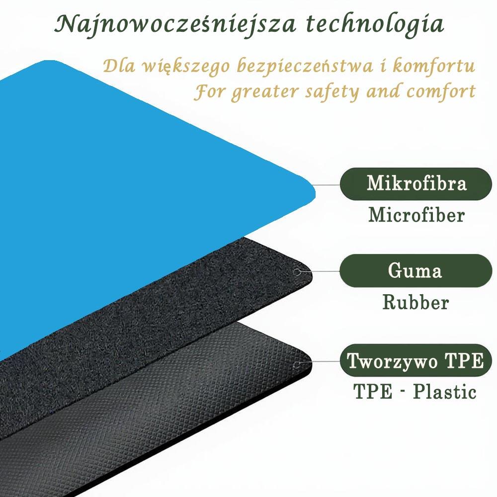 Mata do jogi Hi-tech 6mm +Wodoodporna torba, 3 materiały dla większej wygody8 6/7
