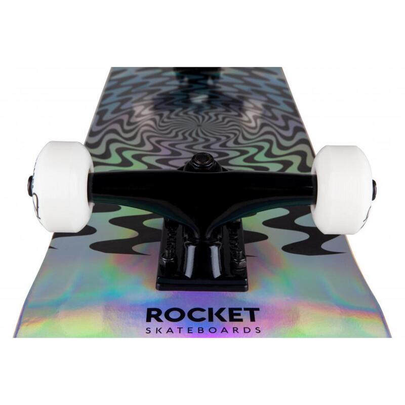 Rocket Warp Foil Silver 8" Skateboard